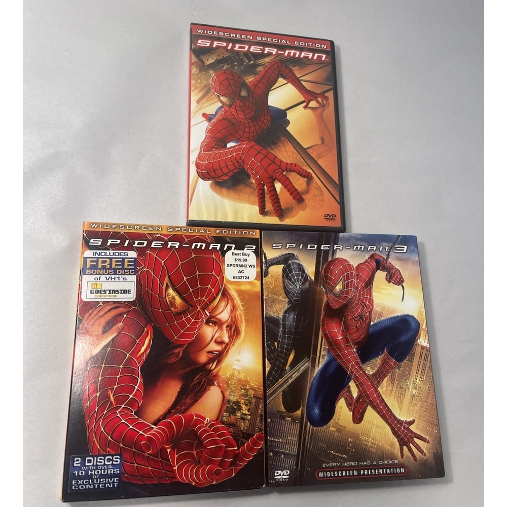 Spider-Man Trilogy 1 2 3 Wide Screen Special Edition 3 DVD Tobey Maguire